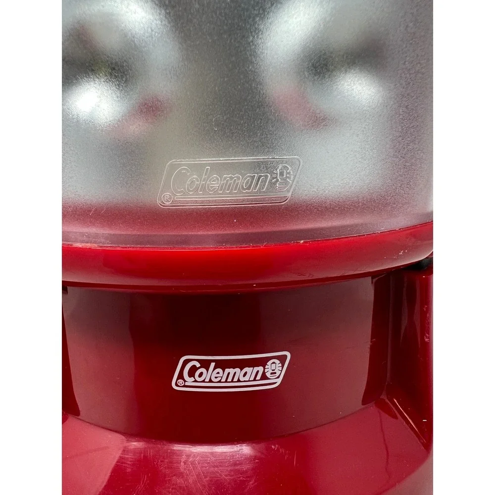 Coleman Quad LED Lantern Red 2000001150 4 Removable Panels Camping Light Good